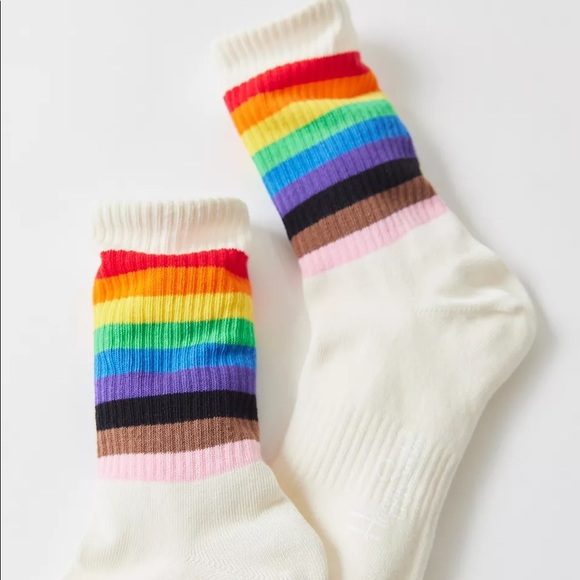 Happy Socks X The Phluid Project Striped Crew Sock ONE SIZE - Picture 2 of 5